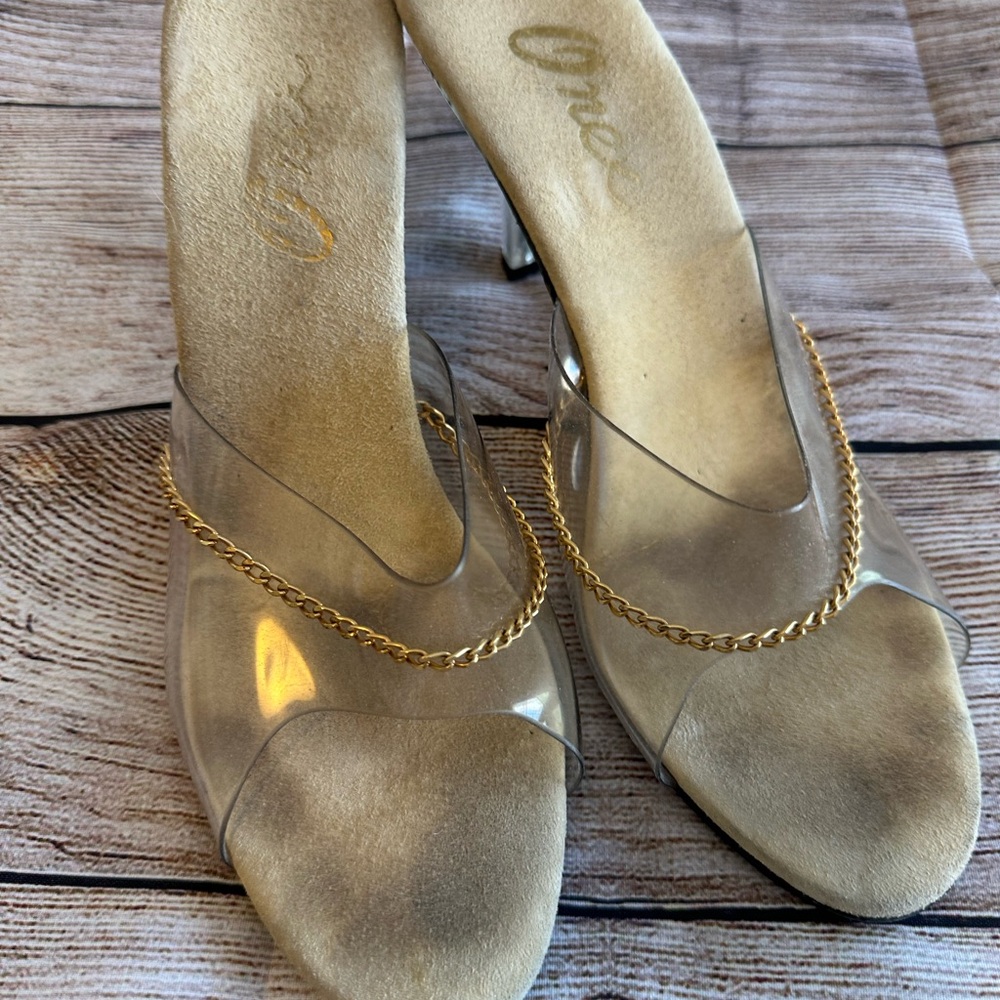 Elegant Gold Chain Women's Shoes